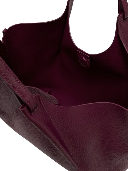DUA Borsa a spalla grande in pelle antique ruby - Borse Donna