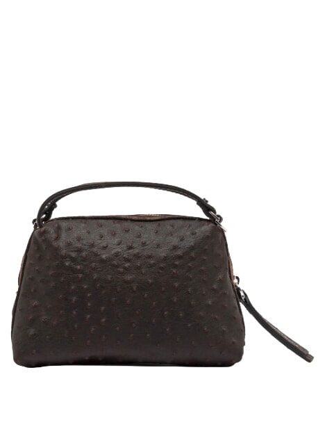 ALIFA Borsa mini a mano con tracolla, in pelle espresso - Borse Donna