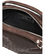 GIANNI CHIARINI ALIFA Borsa mini a mano con tracolla, in pelle espresso - Borse Donna - 6