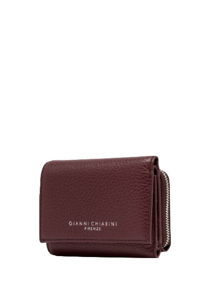 WALLETS GRAIN Portafoglio piccolo in pelle martellata antique ruby - Portafogli Donna