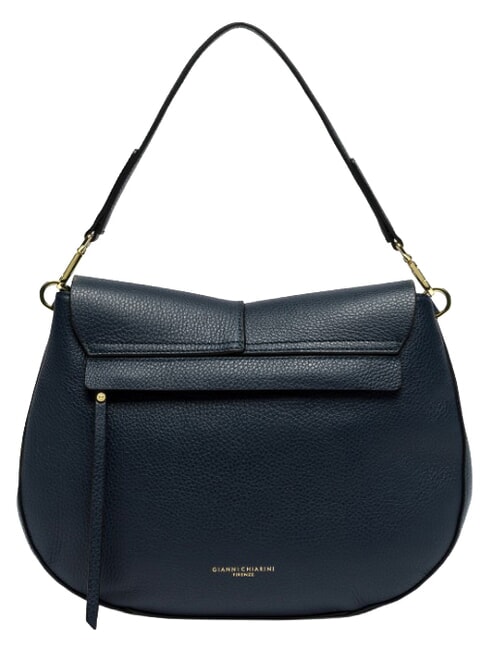 HELENA ROUND Borsa a spalla con tracolla, in pelle BLU NAVY - Borse Donna