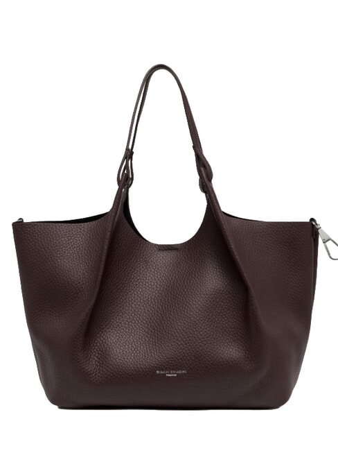 DUA Borsa a spalla grande in pelle espresso - Borse Donna