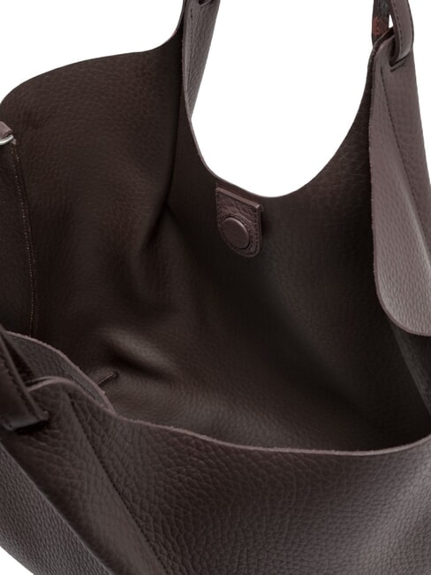 DUA Borsa a spalla grande in pelle espresso - Borse Donna