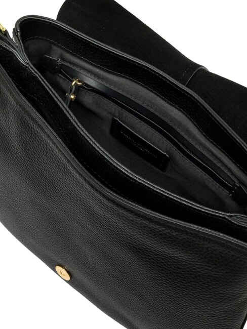 HELENA ROUND Borsa a spalla con tracolla, in pelle Nero - Borse Donna