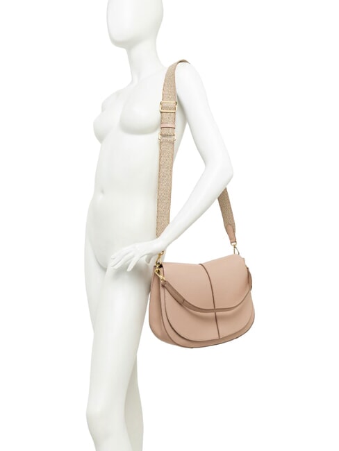 HELENA ROUND Borsa a spalla con tracolla, in pelle Nero - Borse Donna