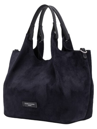 DUA Borsa a spalla con tracolla, in pelle notturno - Borse Donna