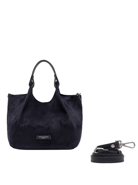 DUA Borsa a spalla con tracolla, in pelle notturno - Borse Donna