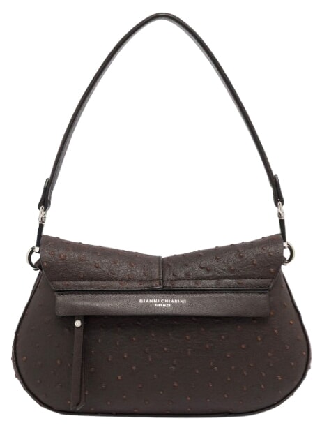 HELENA ROUND Borsa a spalla con tracolla, in pelle espresso - Borse Donna