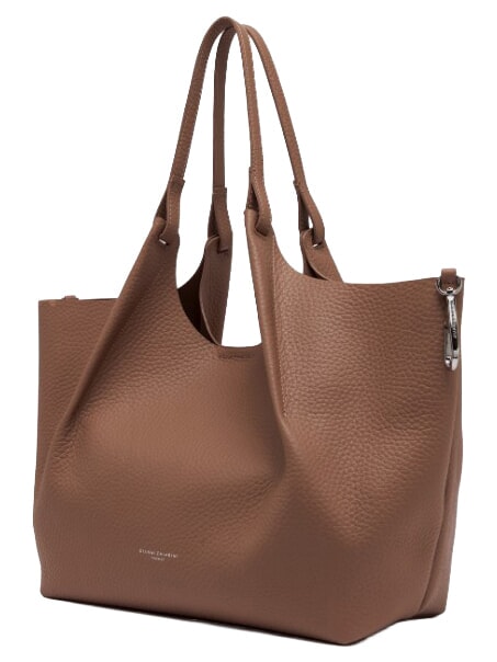 DUA Borsa a spalla grande in pelle noce - Borse Donna