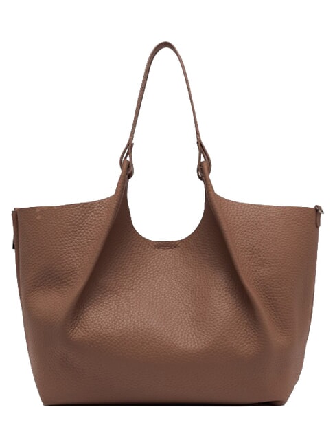 DUA Borsa a spalla grande in pelle noce - Borse Donna