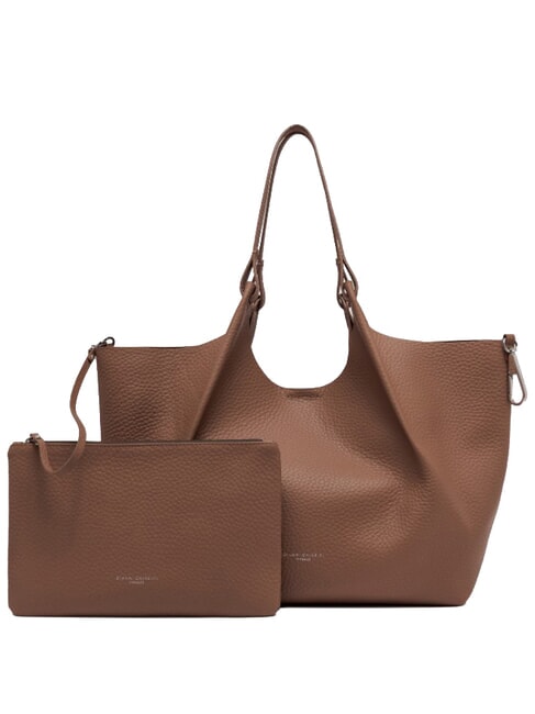 DUA Borsa a spalla grande in pelle noce - Borse Donna