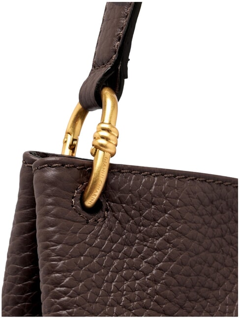 SANDRA Borsa a spalla con tracolla, in pelle espresso - Borse Donna