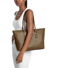 MICHAEL KORS QUINN Borsa shopping a spalla, in pelle loden - Borse Donna - 2