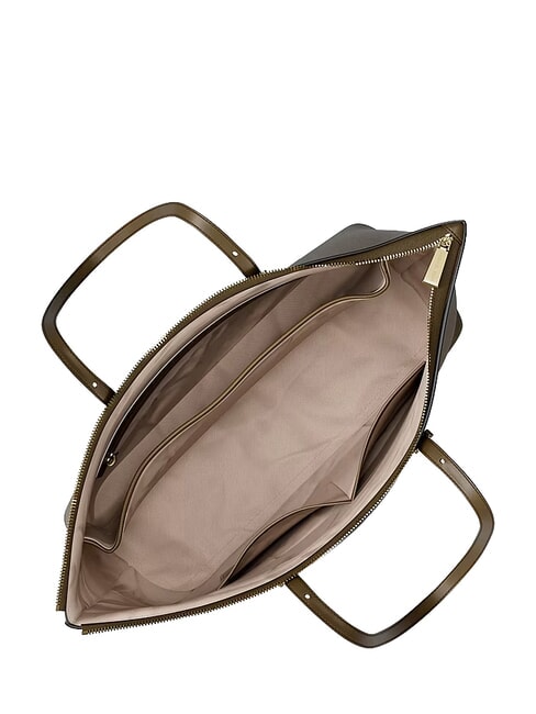 QUINN Borsa shopping a spalla, in pelle loden - Borse Donna