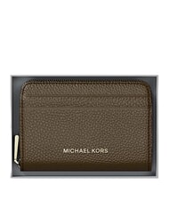MICHAEL KORS JET SET Portacarte in pelle con portamonete loden - Portafogli Donna - 4