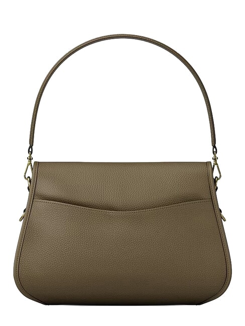 HOLMES Borsa a spalla, con tracolla, in pelle loden - Borse Donna