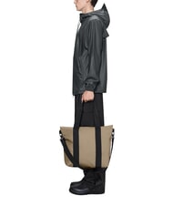 RAINS TOTE BAG MINI Borsa impermeabile beige - Borse Donna - 4