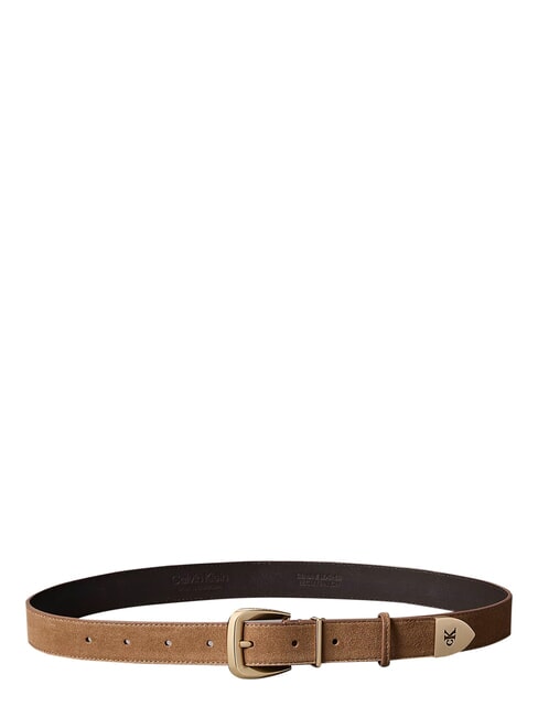 HW END TIP Cintura in pelle suede delicioso/antique silver - Cinture