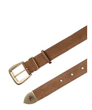 CALVIN KLEIN HW END TIP Cintura in pelle suede delicioso/antique silver - Cinture - 3