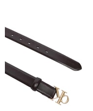 CALVIN KLEIN ROUND CK BUCKLE Cintura in pelle - Cinture