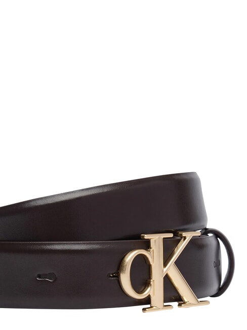 ROUND CK BUCKLE Cintura in pelle delicioso/antique silver - Cinture