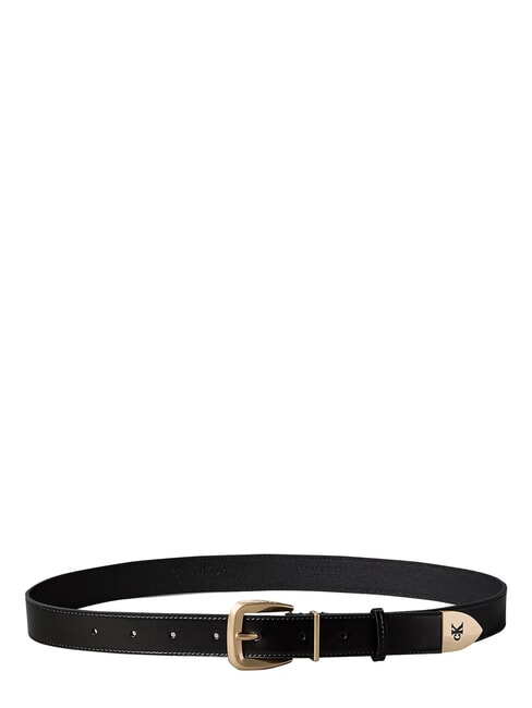 HW END TIP Cintura in pelle black / antique light gold - Cinture