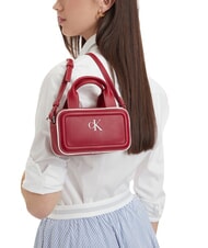 CALVIN KLEIN CONTRAST CK Mini Bag a mano, con tracolla bordeaux wine - Borse Donna - 2