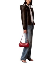 CALVIN KLEIN HARDWARE MONOGRAM Borsa a spalla bordeaux wine - Borse Donna - 2