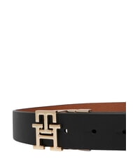 TOMMY HILFIGER TH LOGO Cintura doubleface in pelle black/ cognac - Cinture - 4