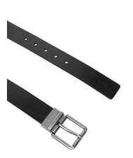 CALVIN KLEIN CASUAL ROLLER Cintura reversibile in pelle black/ck dark brown/antique s - Cinture - 4