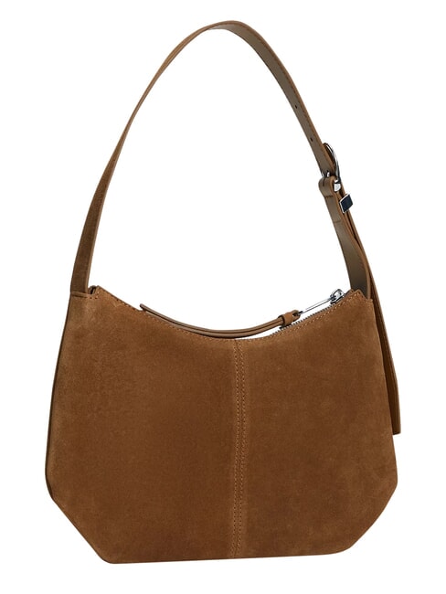 TJW SLOUCHY Borsa a spalla, in pelle scamosciata dark highland khaki - Borse Donna
