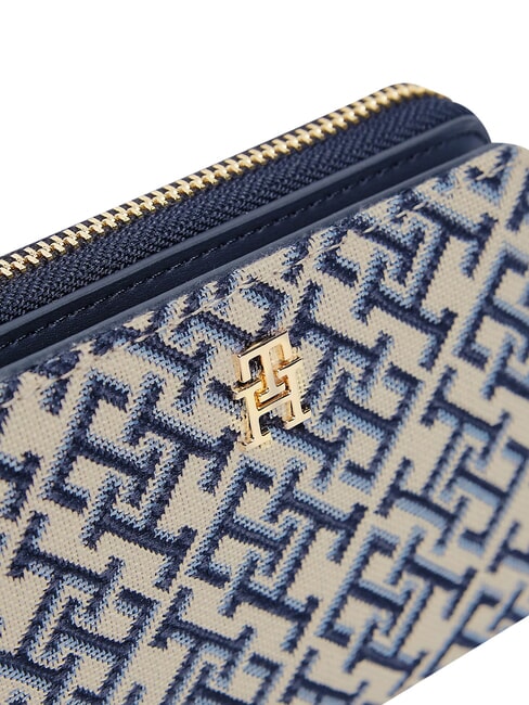 TH ICON Portafoglio Zip Around piccolo blue mono - Portafogli Donna