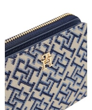 TOMMY HILFIGER TH ICON Portafoglio Zip Around piccolo blue mono - Portafogli Donna - 3