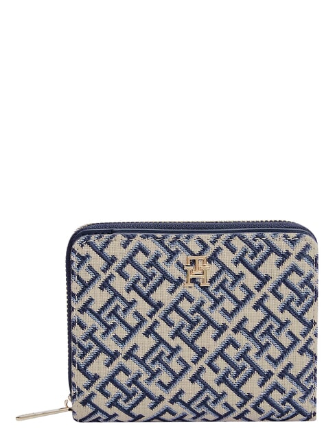 TH ICON Portafoglio Zip Around piccolo blue mono - Portafogli Donna