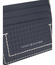 TOMMY HILFIGER TH MICRO FLAG Portacard piatto in pelle space blue - Portafogli Uomo - 4