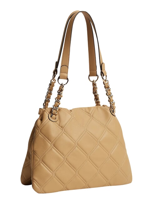TH FEMININE Borsa trapuntata, a spalla classic khaki - Borse Donna