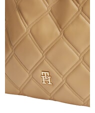 TOMMY HILFIGER TH FEMININE Borsa trapuntata, a spalla classic khaki - Borse Donna - 5