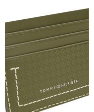 TOMMY HILFIGER TH MICRO FLAG Portacard piatto in pelle olivewood - Portafogli Uomo - 3