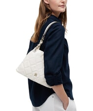 TOMMY HILFIGER TH FEMININE Borsa trapuntata, a spalla soft cream - Borse Donna - 2
