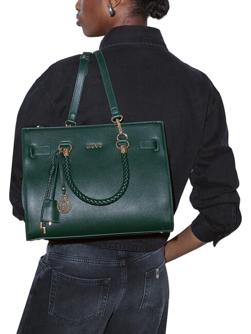 MANHATTAN Borsa shopping a mano, con tracolla foresta - Borse Donna