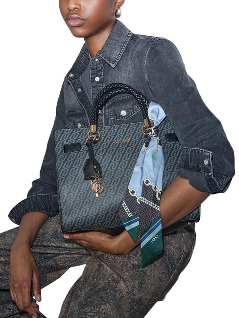 MANHATTAN Borsa shopping a mano, con tracolla NERO - Borse Donna