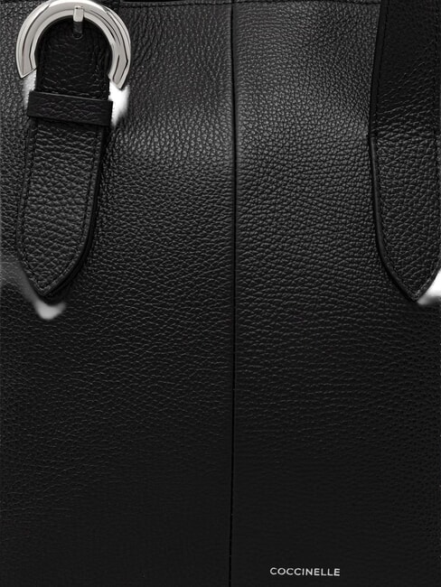 FERN Shopping Bag in pelle Nero - Borse Donna
