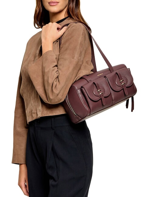 MAVERY POCKET Bauletto a spalla, in pelle berry - Borse Donna