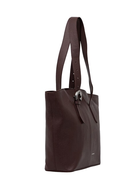 FERN Shopping Bag in pelle berry - Borse Donna