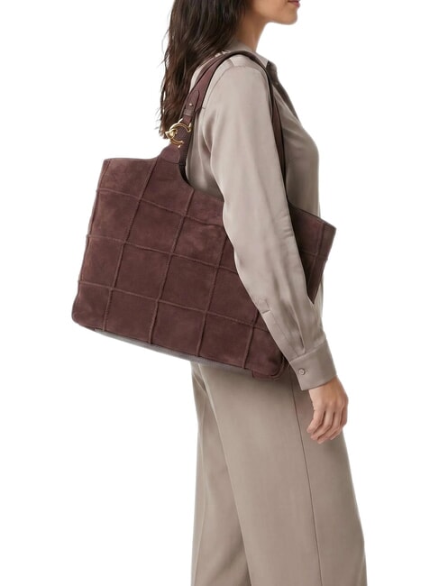 C-EASY CHECK E Borsa morbida a spalla berry - Borse Donna