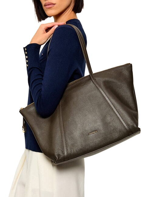 NORY Shopping Bag in pelle fango - Borse Donna