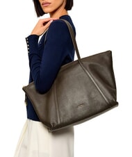 COCCINELLE NORY Shopping Bag in pelle fango - Borse Donna - 2