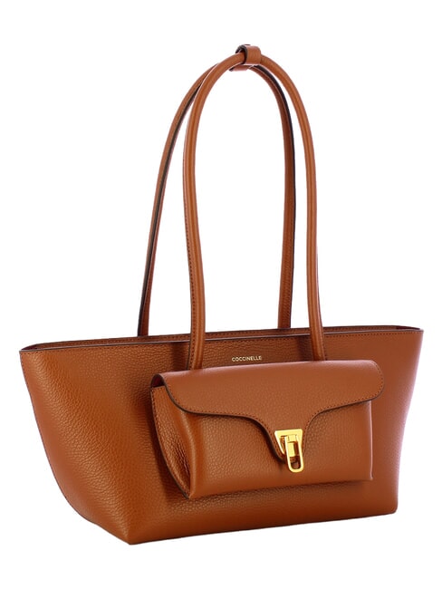 DOUBLE BEAT Shopper con pochette cognac - Borse Donna