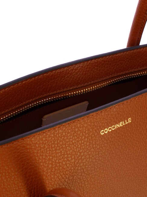DOUBLE BEAT Shopper con pochette cognac - Borse Donna