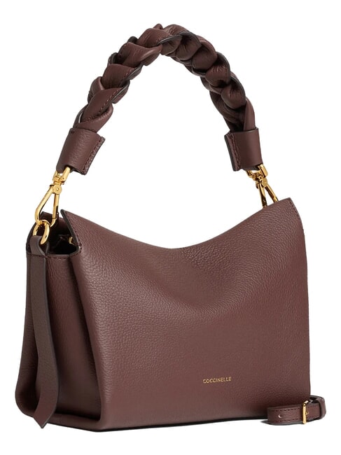 BOHEME GRANA DOUBLE Borsa piccola a mano in pelle martellata berry/wint.rose - Borse Donna